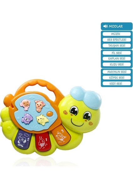 Vardem Işıklı ve Müzikli Solucan Bebek Piyanosu - Sarı fiyatları