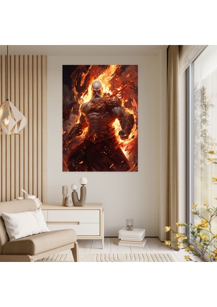God Of War Duvar Dekorasyonu - Canlı Renklerle God Of War Kanvas Tablo Sanatı fiyatları