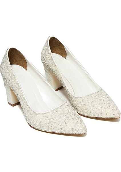 Incili Neolit Taban Kalın Topuklu Ayakkabı 331-143 Kadın Ayakkabı fiyatları