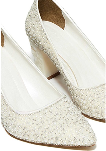 Incili Neolit Taban Kalın Topuklu Ayakkabı 331-143 Kadın Ayakkabı modelleri