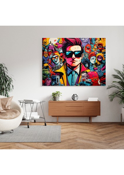 Eğlenceli Kanvas Tablo - Karikatür Ilhamlı Duvar Sanatı - Eğlenceli Karikatür Ilhamlı Sanat Eseri Kanvas Duvar Sanatı Ev Dekorasyonu fiyatları