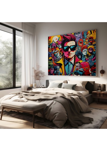 Eğlenceli Kanvas Tablo - Karikatür Ilhamlı Duvar Sanatı - Eğlenceli Karikatür Ilhamlı Sanat Eseri Kanvas Duvar Sanatı Ev Dekorasyonu modelleri