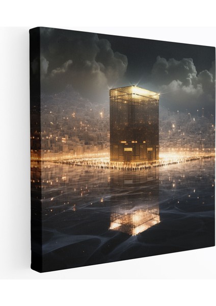 Kaabe Duvar Sanatı - Kanvas Tablo Çağdaş Sanat Eseri Duvar Dekorasyonu