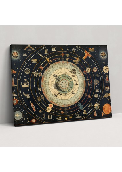 Burçlar Haritası Kanvas Tablo - Burçlar Kanvas Duvar Sanatı Ev Dekorasyonu