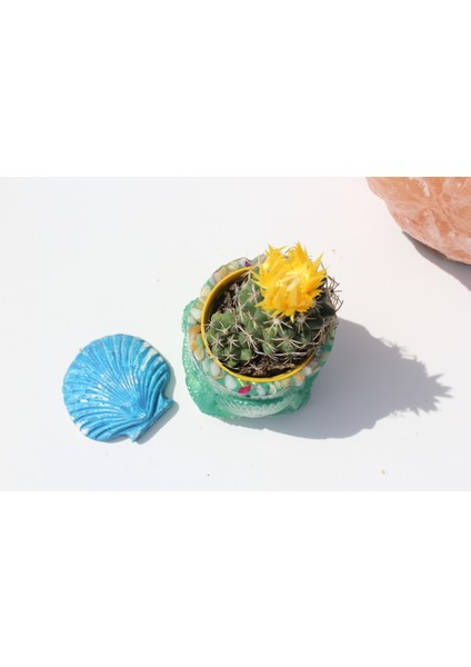 El Yapımı Epoksi Reçine Şık Tasarım Saksı(Çiçeksiz) - Kadın Emeği fiyatları