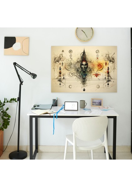 Esoterizm Kanvas Tablo: Ruh Dönüşümü - Illuminati Ev Dekorasyonu Antik Semboller fiyatları