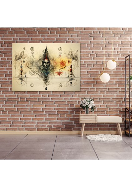 Esoterizm Kanvas Tablo: Ruh Dönüşümü - Illuminati Ev Dekorasyonu Antik Semboller modelleri