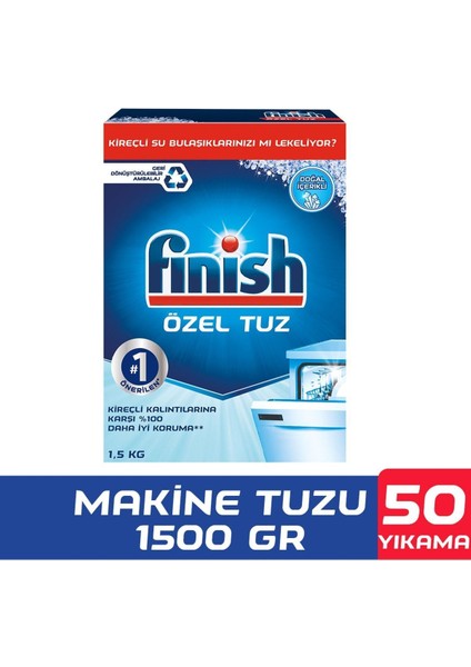 Bulaşık Makinesi Tuzu 1,5 kg - Kireç Önleyici, Güçlü Temizlik ve Kokusu Olmayan Özel Formül