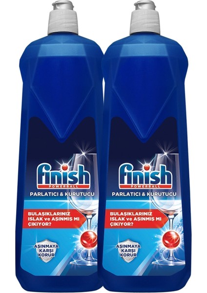 Bulaşık Makinesi Parlatıcı 2x800 ml - Camı Aşınmadan Korur, Parlatır ve Kokusuz Kurutma Özelliği ile