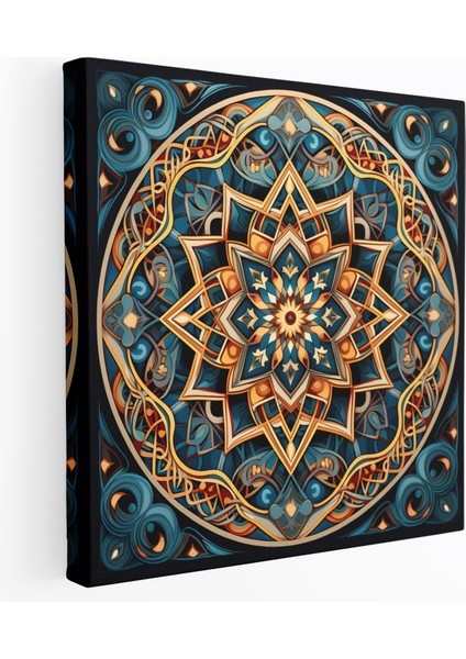 Kutsal Kur'an Duvar Dekorasyonu - Geometrik Desen Kanvas Tablo - Islami Tasarım Ev Dekorasyonu