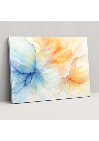 Kurutulmuş Kelebekler Duvar Sanatı - Ev Dekorasyonu Kanvas Tablo