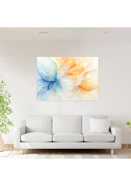 Kurutulmuş Kelebekler Duvar Sanatı - Ev Dekorasyonu Kanvas Tablo modelleri