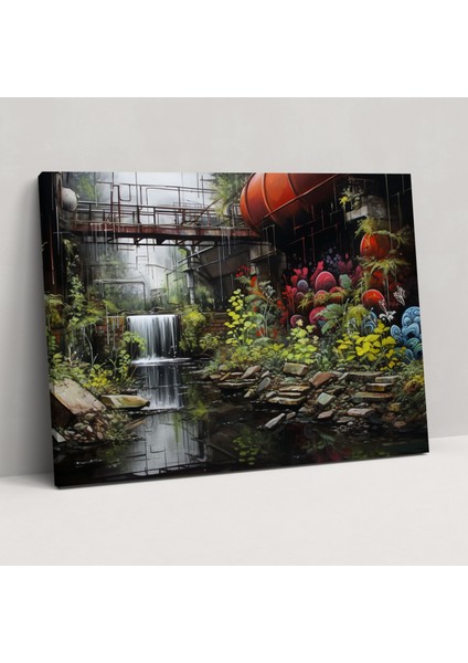 Doğadan Ilham Alan Graffiti Duvar Sanatı - Duvar Dekorasyonu Füzyon Kanvas Tablo Duvar Sanatı