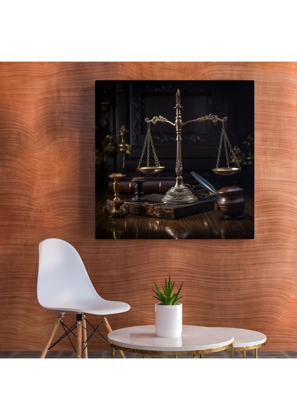 Adalet Temalı Kanvas Tablo - Hakim Çekici ve Terazi - Ev Dekorasyonu Adalet Temalı Kanvas Tablo fiyatları