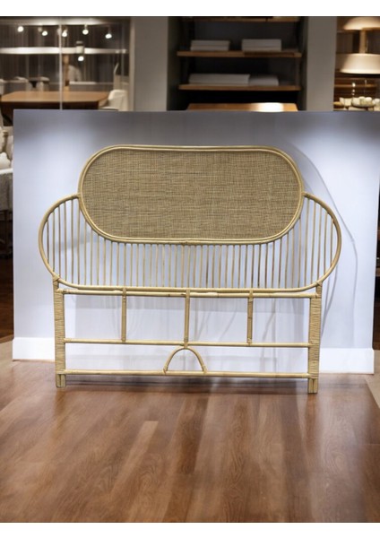 Çift Kişilik Rattan Bambu Yatak Başlığı – 160 cm El Yapımı,yatak Baza Başlığı