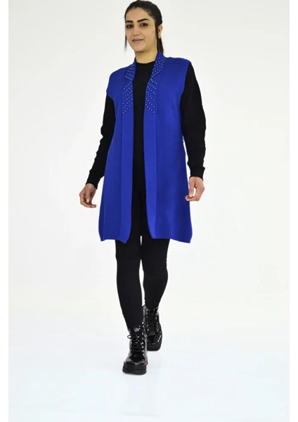 Yaka İncili Uzun Kolsuz Yelek modelleri