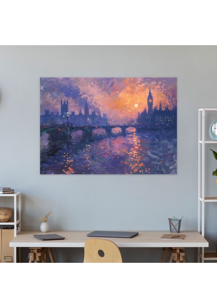 Alacakaranlık Şehir Manzaralı Claude Monet Kanvas Tablo - Claude Monet Kanvas Tablo Kanvas Duvar Sanatı Ev Dekorasyonu modelleri