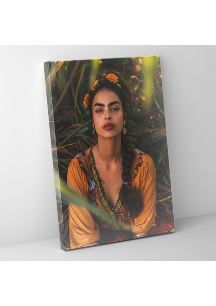 Frida Kahlo Stili Kanvas Tablo - Frida Kahlo Kanvas Ev Dekorasyonu