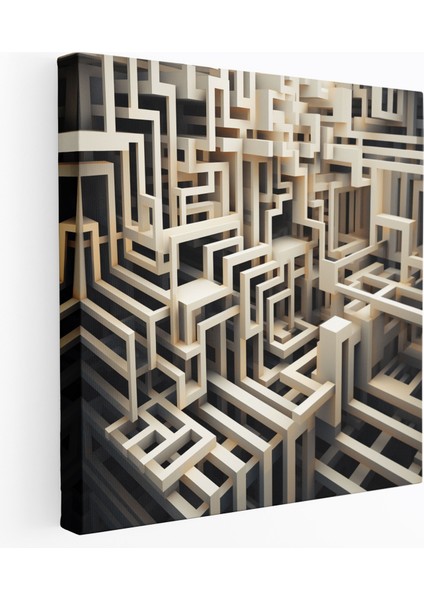 Kaabe Duvar Sanatı - Geometrik Desenler Kanvas Tablo