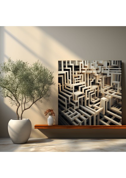 Kaabe Duvar Sanatı - Geometrik Desenler Kanvas Tablo fiyatları