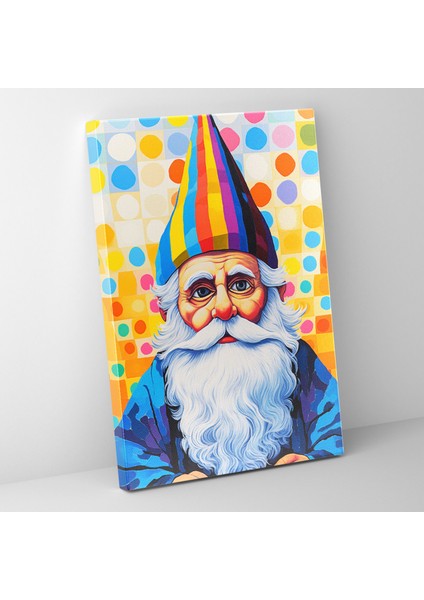 Pop Art Gnome Kanvas Tablo - Gnome Çağdaş Tarz Odak Noktası