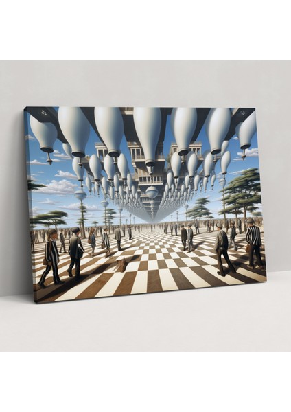 Zihni Büken Illüzyon Kanvas Tablo - Hipnoz Zihni Büken Resim Algı