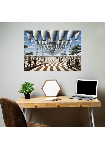 Zihni Büken Illüzyon Kanvas Tablo - Hipnoz Zihni Büken Resim Algı modelleri