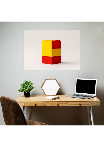 LEGO Duvar Sanatı - Minimalist LEGO Tuğla Kanvas Tablo - LEGO Severler Için Yüksek Kaliteli Kanvas Tablo Beyaz Arka Plan fiyatları