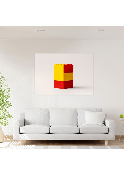 LEGO Duvar Sanatı - Minimalist LEGO Tuğla Kanvas Tablo - LEGO Severler Için Yüksek Kaliteli Kanvas Tablo Beyaz Arka Plan modelleri