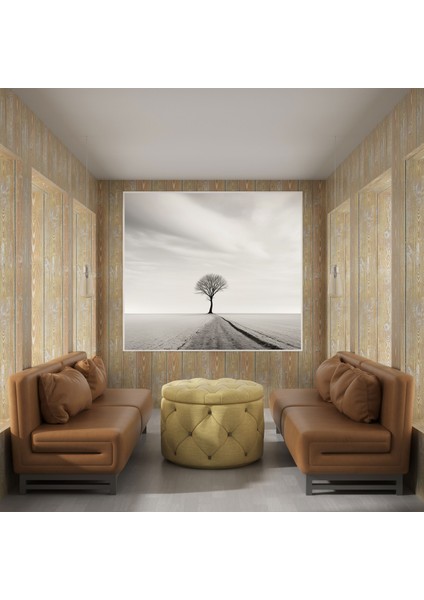 Gri Yalnızlık Manzara Tablosu - Gri Yalnız Ağaç Duvar Dekorasyonu Manzara fiyatları