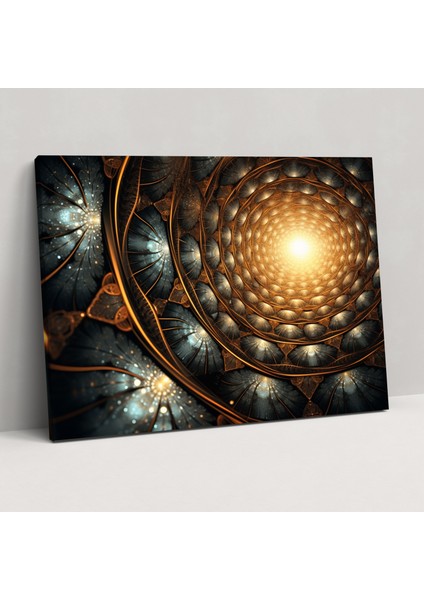 Hipnotize Eden Fraktal Kanvas Tablo - Hipnoz Detaylı Sanat