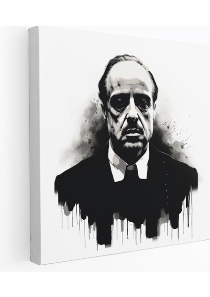 Baba Kanvas Tablo - Minimalist Siyah Beyaz Eskiz - Duvar Sanatı