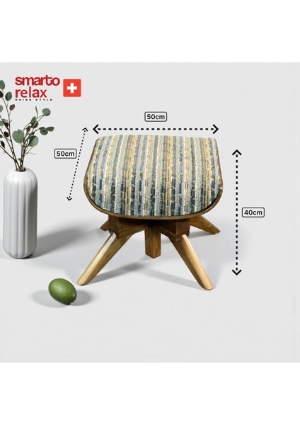 Relax TV Koltuğu Berjer (Çok Renkli) – Genova Eleganza (Berjer + Puf), Döner Mekanizmalı, Ergonomik, Kadife/Şönil Kumaş, Dekoratif Tekli Koltuk (Salon/Oturma Odası) indirimleri