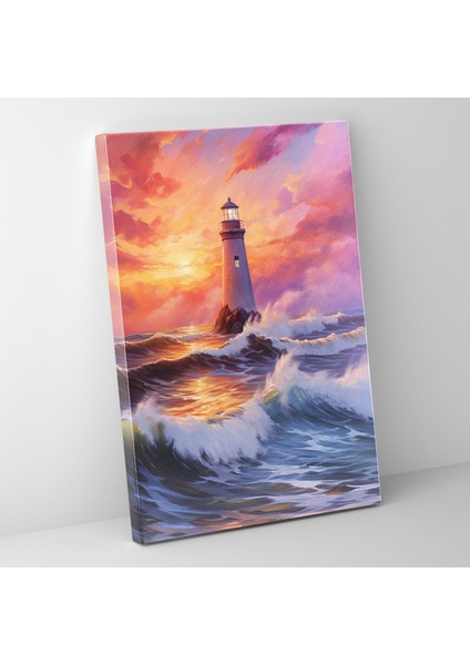 Majestic Deniz Feneri Kanvas Tablo - Deniz Feneri Duvar Sanatı Kanvas