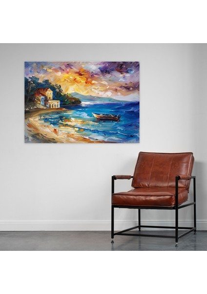 Leonid Afremov Resimli Kanvas Tablo Deniz Manzarası Duvar Sanatı - Duvar Dekorasyonu fiyatları