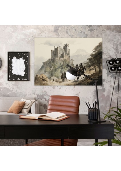 Ortaçağ Manzara Kanvas Tablo - Ortaçağ Şövalyeler Duvar Sanatı modelleri
