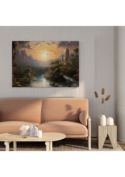 Kutsal Kuran Manzara Tablosu - Muhteşem Doğa Manzarası - Kutsal Kuran Kanvas Tablo Duvar Sanatı fiyatları