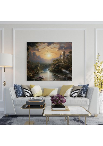 Kutsal Kuran Manzara Tablosu - Muhteşem Doğa Manzarası - Kutsal Kuran Kanvas Tablo Duvar Sanatı modelleri