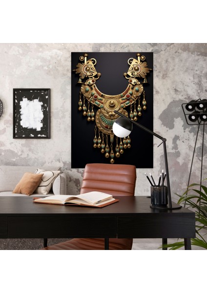 Inka Medeniyeti Kanvas Tablosu - Altın Inka Mücevher Duvar Sanatı - Mayan Inka Medeniyeti Sanatı Inka Motifleri Ev Dekorasyonu fiyatları