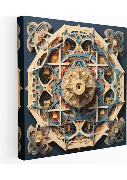 Kutsal Kur'an Duvar Sanatı - Geometrik Koleksiyon Kanvas Tablo - Ayetler Dijital Koleksiyon