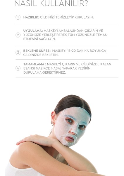 İnci Özlü Kağıt Yüz Maskesi 10'lu Paket Yoğun Nemlendirici Tüm Cilt Tiplerine Uygun