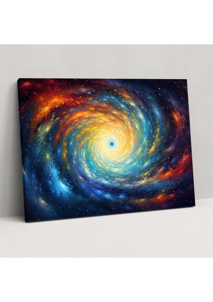 Parlak Hipnoz Kanvas Tablo - Duvar Sanatı Hipnoz Büyüleyici Spiral Galaksi
