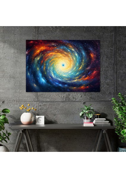 Parlak Hipnoz Kanvas Tablo - Duvar Sanatı Hipnoz Büyüleyici Spiral Galaksi fiyatları