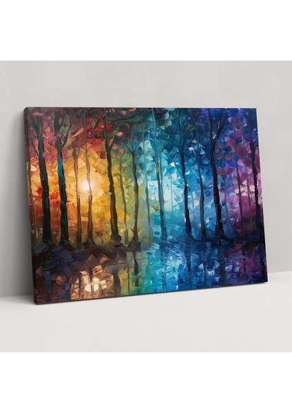 Ay Işığında Orman Leonid Afremov Duvar Sanatı - Leonid Afremov Kanvas Tablo