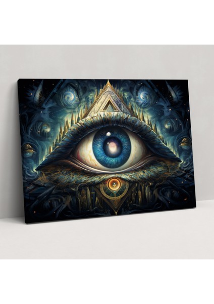 Illuminati All-Seeing Eye Kanvas Tablo - Duvar Dekorasyonu