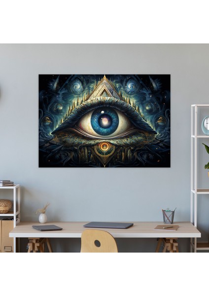 Illuminati All-Seeing Eye Kanvas Tablo - Duvar Dekorasyonu fiyatları