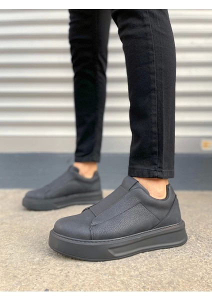 JY007 Alba Bağcıksız Cilt Erkek Günlük Sneaker Ayakkabı Cst Siyah fiyatları