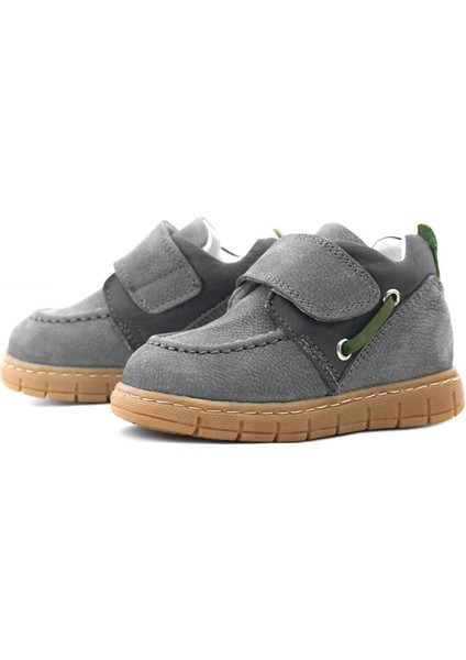 Hakiki Deri Gri Yeşil Cırt Cırtlı Bebek Bot indirimleri