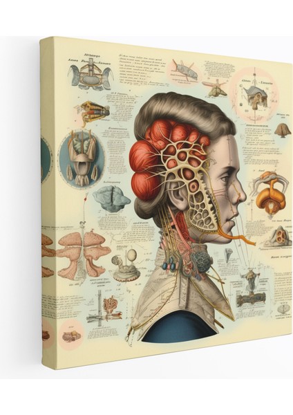 Tıbbın Anatomisi Kanvas Tablo - Tıp Duvar Sanatı Anatomik Yapılar