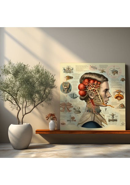 Tıbbın Anatomisi Kanvas Tablo - Tıp Duvar Sanatı Anatomik Yapılar modelleri